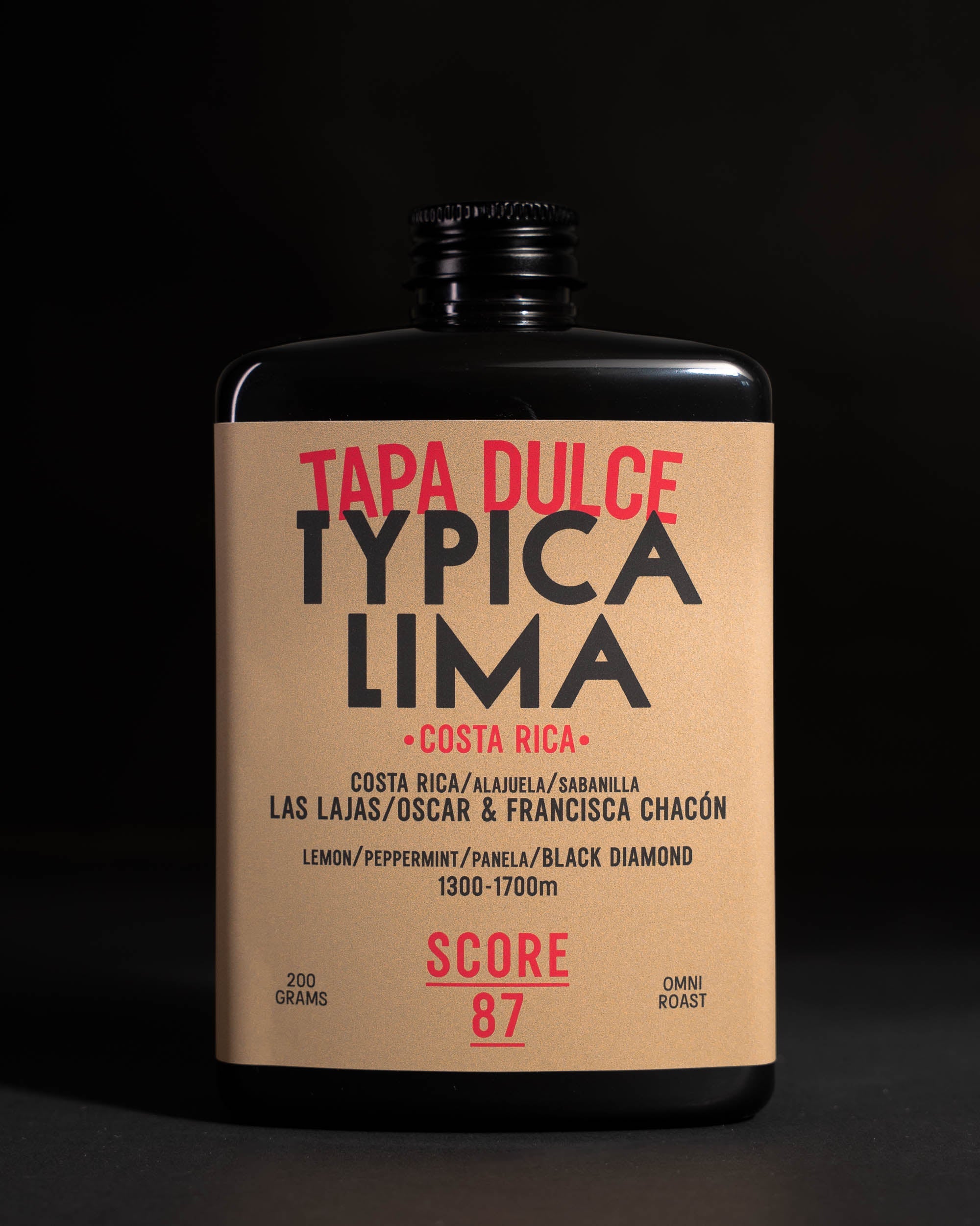Tapa Dulce specialty coffee by Brewing Dealers — Costa Rica Typica Lima Black Diamond with notes of lemon, panela, and peppermint