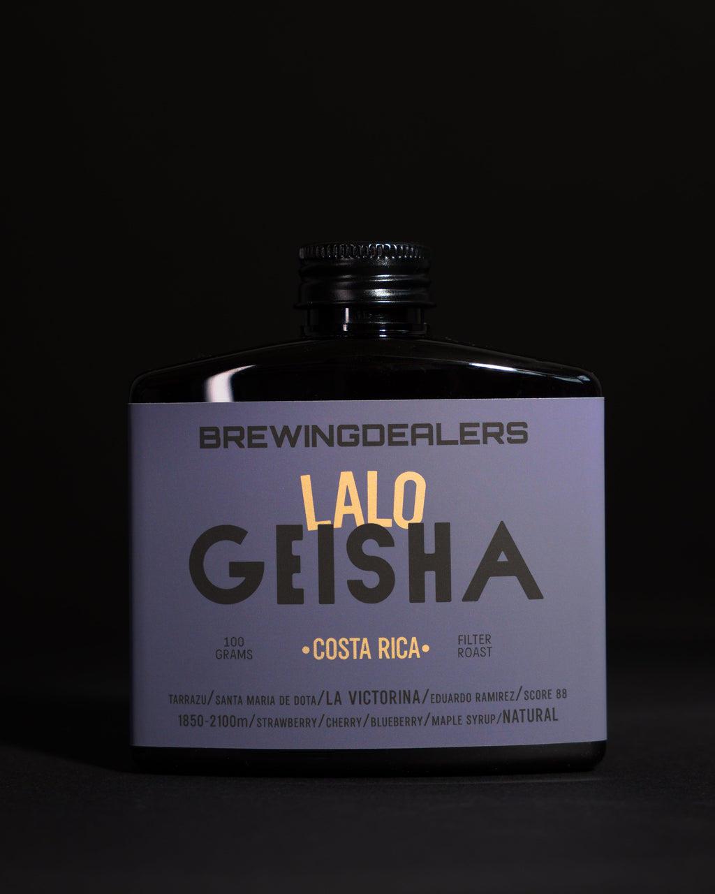 Lalo specialty coffee by Brewing Dealers — Costa Rica Geisha natural with strawberry, cherry, blueberry, and maple syrup notes