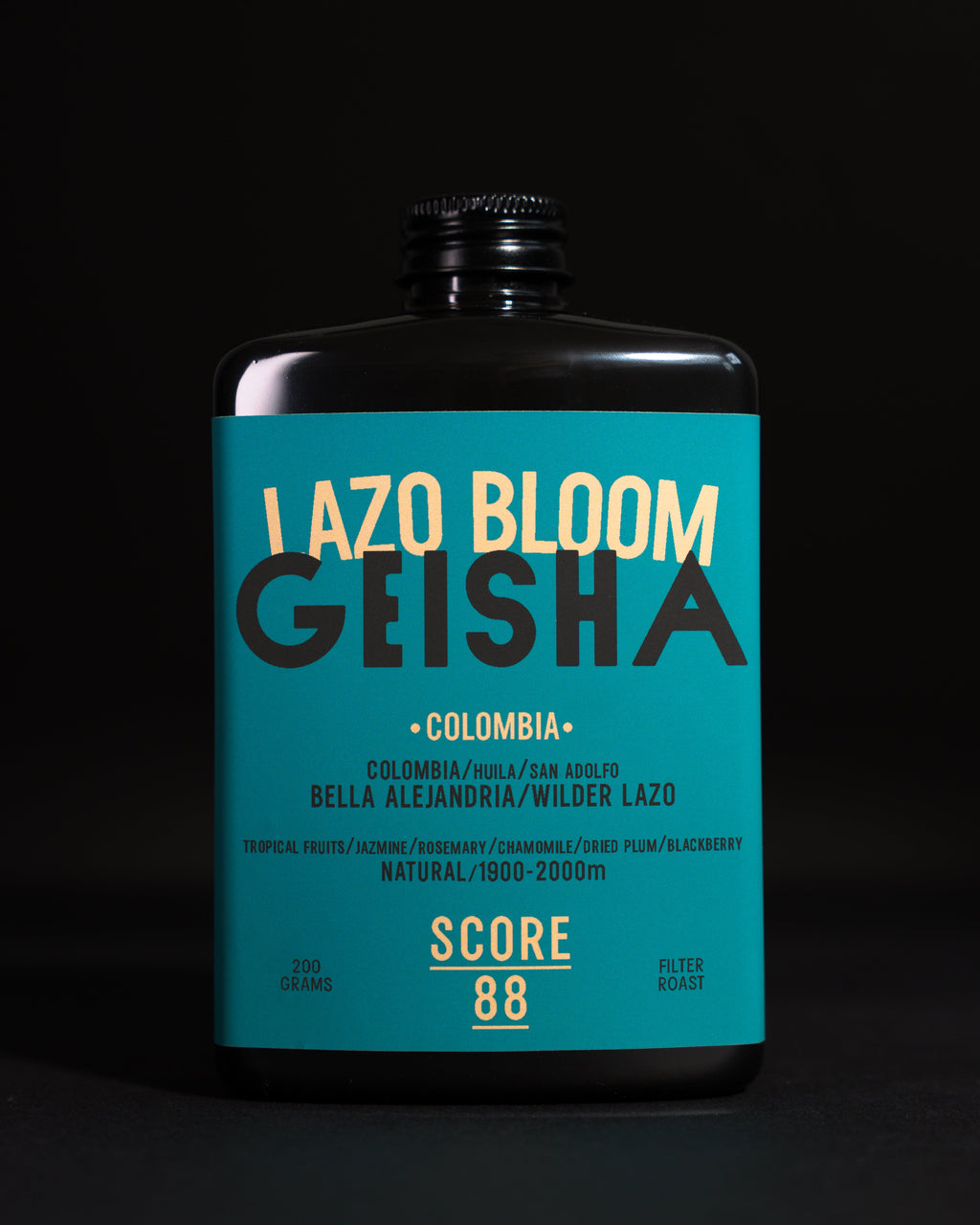 Lazo Bloom specialty coffee by Brewing Dealers — Colombian Geisha natural with tropical fruit, jasmine, and herbal notes