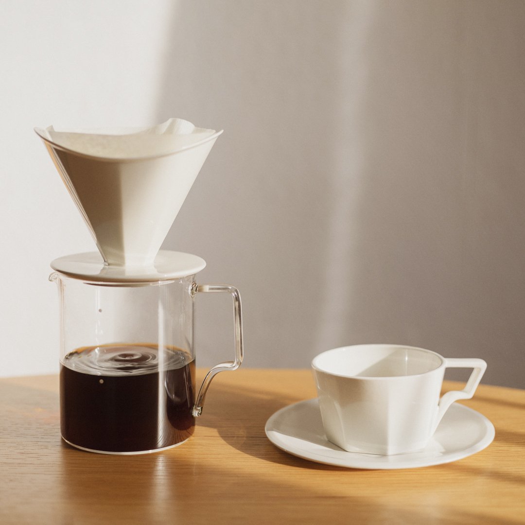 Kinto OCT Coffee Jug detail — octagonal design